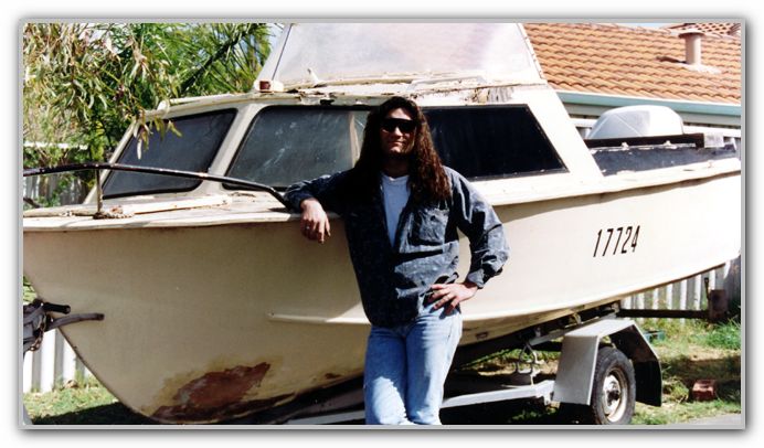 DJ & his first boat project circa 1995